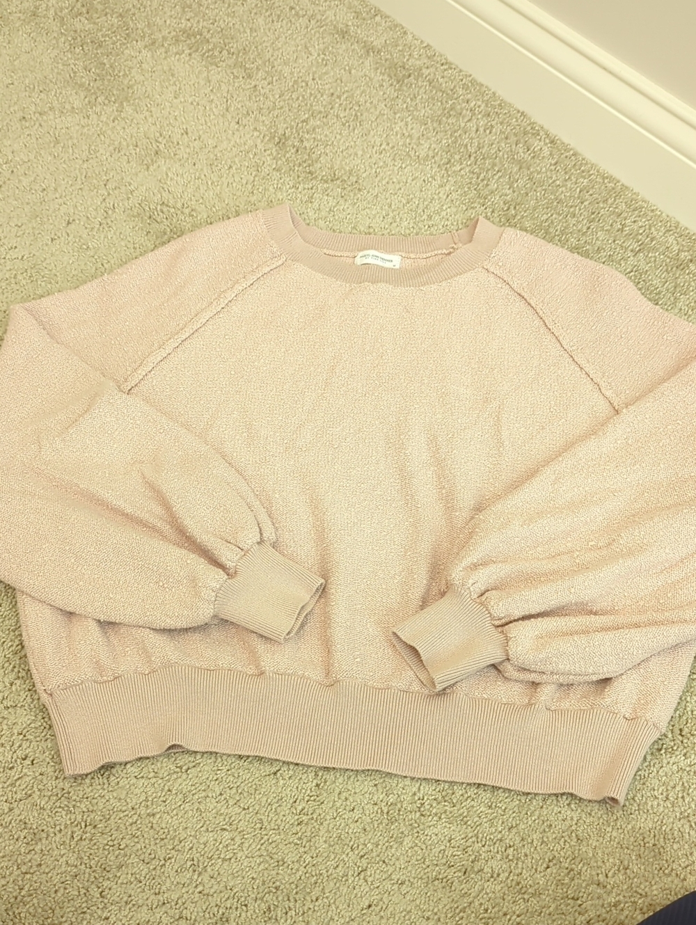 Pink Lily Blush Crewneck Sweater